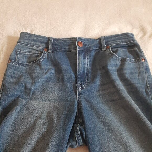 LOGO by Lori Goldstein Women's Size 6 Patchwork Boyfriend Jeans - Picture 6 of 12